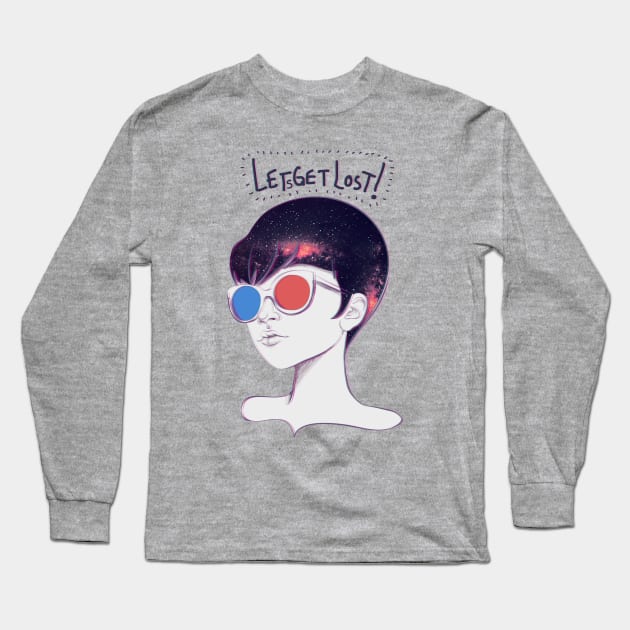 Let's Get Lost! Long Sleeve T-Shirt by halorena